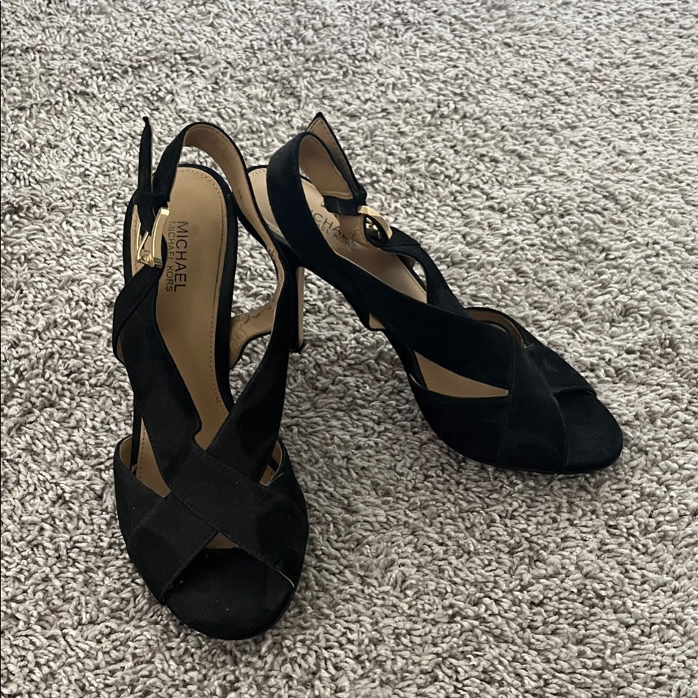 Michael Kors Black Strappy Heels
